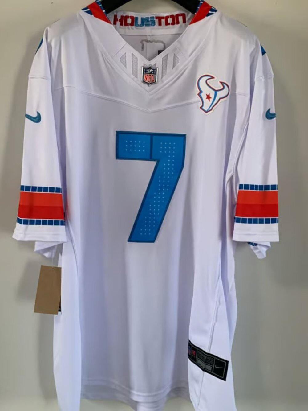C.J. Stroud White Stitched Jersey Vapor